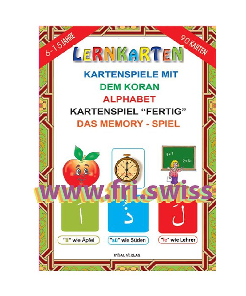 Lernkarten - Kartenspiele mit dem Koran-Alphabet