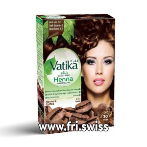Kanë për flokë me ekstrakt kafeje Vatika Dark Brown 4.5 - Vatika Henna Dark Brown 4.5 & coffee
