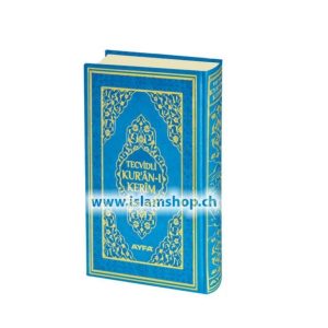Koran Tajweed blaue farbe grosse 18 x 25 cm – Kurani me texhvid ngjyrë të kaltërt madhësia 18 x 25 cm